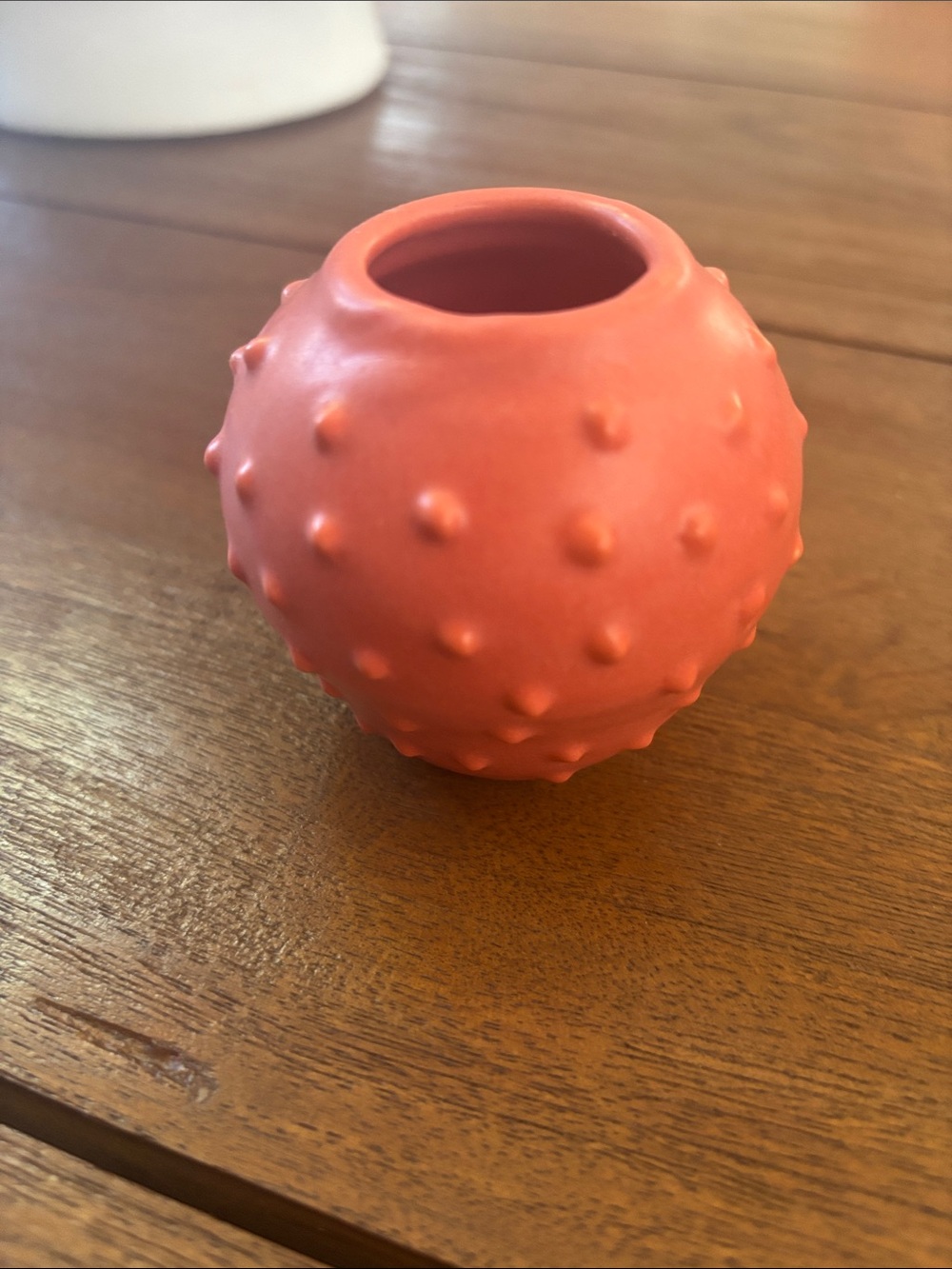 Textured Coral Ceramic Accent Vase - Home Accents